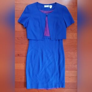 Liz Claiborne Blue Jacket And Dress Size 8
